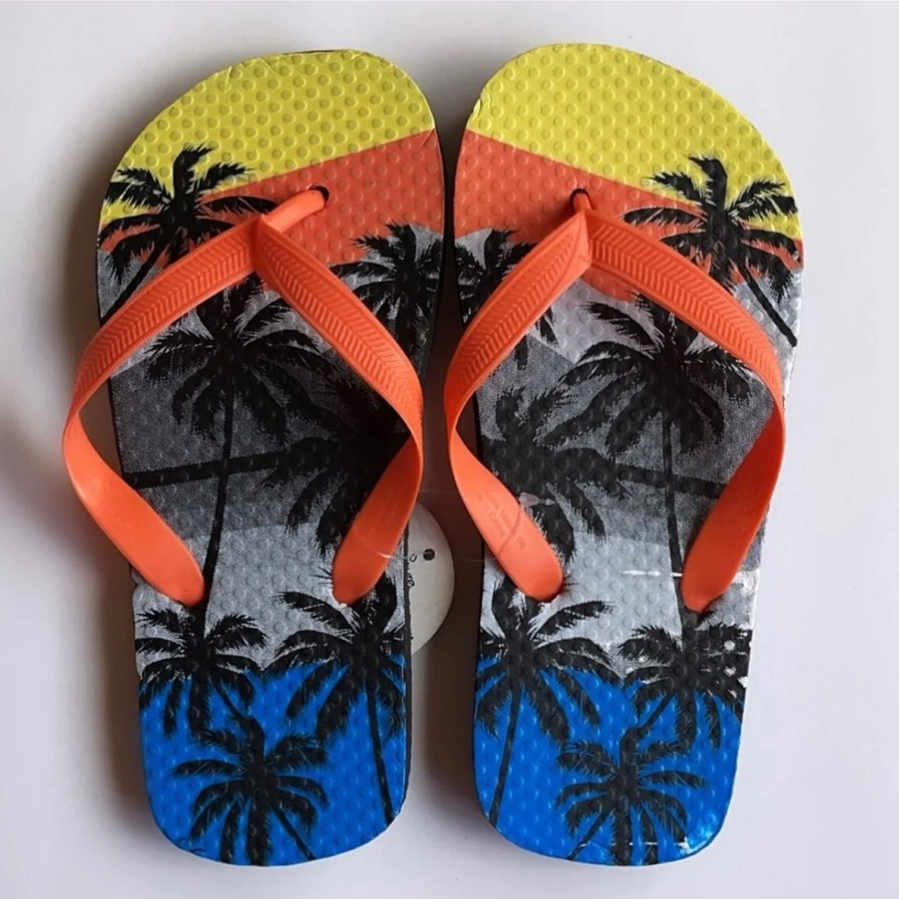 Juncture Palm Trees flip flop sandals / M 13-1